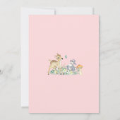 Invitation Baby shower des cerfs et amis (Dos)