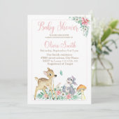 Invitation Baby shower des cerfs et amis (Debout devant)
