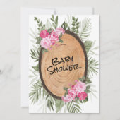 Invitation Baby shower des chouettes des bois mignons (Dos)