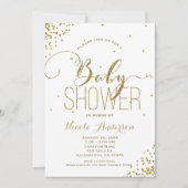 Invitation Baby shower des coins de Parties scintillant de Gl (Devant)