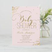 Invitation Baby shower des coins de Parties scintillant de ve (Debout devant)