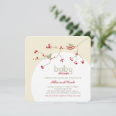 Invitation Baby shower des couples d'arbres de la famille des (Debout devant)