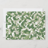 Invitation Baby shower des couples de camo vert de l'armée po (Dos)
