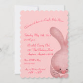 Invitation Baby shower des couples de filles roses simples (Dos)