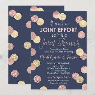 Invitation Baby shower des couples Effort conjoint