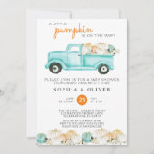 Invitation Baby shower des couples neutres Citrouilles (Devant)