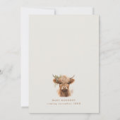 Invitation Baby shower des couples neutres de vache de Boho H (Dos)