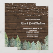 Invitation Baby shower des couples rustiques d'hiv (Devant / Derrière)