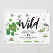 Invitation Baby shower des créatures de marécage sauvage (Devant)