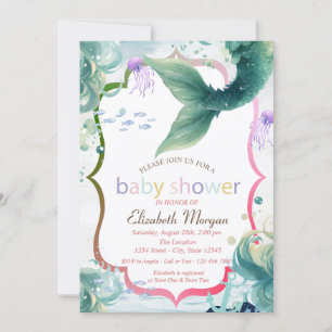 Invitation Baby shower des échelles de queue de si
