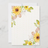Invitation Baby shower des éléphants de tournesol (Dos)