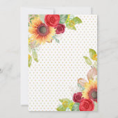 Invitation Baby shower des éléphants du papillon de tournesol (Dos)