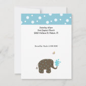 Invitation Baby shower des éléphants empilés (Dos)