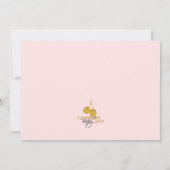 Invitation Baby shower des éléphants - rose (Dos)