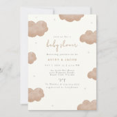 Invitation Baby shower des étoiles de Boho Nuds neutres selon (Devant)