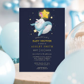 Invitation Baby shower des étoiles de la marine baleine et la