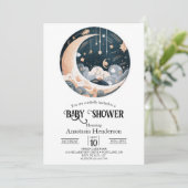 Invitation Baby shower des étoiles de Nebula (Debout devant)