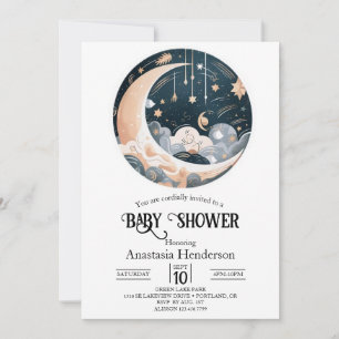 Invitation Baby shower des étoiles de Nebula