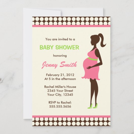 Invitation Baby shower des femmes enceintes (Devant)