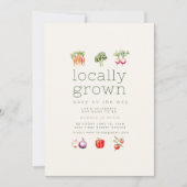 Invitation Baby shower des fermiers cultivés local (Devant)