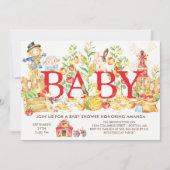 Invitation Baby shower des fermiers mignons (Devant)