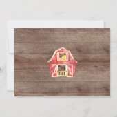 Invitation Baby shower des fermiers mignons (Dos)