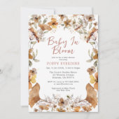 Invitation Baby shower des feuilles d'automne (Devant)
