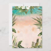 Invitation baby shower des feux d'orchidées tropicales (Dos)