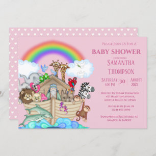 Invitation Baby shower des filles d'Arche de Noah