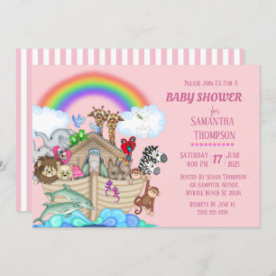 Invitation Baby shower des filles d'Arche de Noah