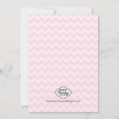 Invitation Baby shower des filles de ballons à air (Dos)