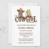 Invitation Baby shower des filles de cactus du désert de cowg (Devant)