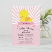Invitation Baby shower des filles de canard en cao (Debout devant)