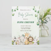 Invitation Baby shower des filles de la forêt (Debout devant)