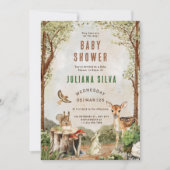 Invitation Baby shower des filles de la forêt (Devant)