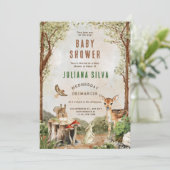 Invitation Baby shower des filles de la forêt (Debout devant)