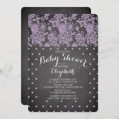 Invitation Baby shower des filles de tableau de bo (Devant / Derrière)