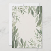 Invitation Baby shower des filles des animaux des bois (Dos)