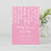 Invitation Baby shower des filles étincelantes mod (Debout devant)