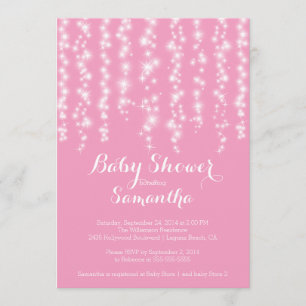 Invitation Baby shower des filles étincelantes mod