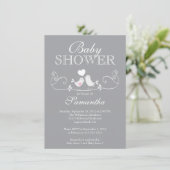 Invitation Baby shower des filles Inséparables mod (Debout devant)