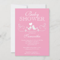 Invitation Baby shower des filles Inséparables mod