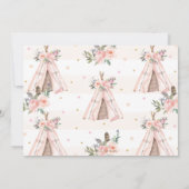 Invitation Baby shower des filles tribales de Deer Boho (Dos)