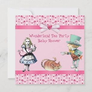 Invitation Baby shower des Flamants roses roses du Wonderland