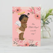 Invitation Baby shower des fleurs d'aquarelle de Little Angel (Debout devant)