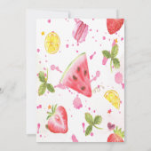 Invitation Baby shower des fleurs de crème glacée (Dos)