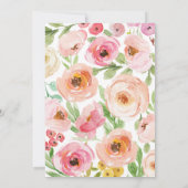 Invitation Baby shower des fleurs de printemps (Dos)