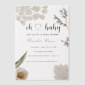 Invitation Baby shower des fleurs de printemps (Recto)