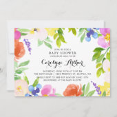 Invitation Baby shower des fleurs de printemps d'a (Devant)