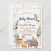 Invitation Baby shower des flocons de neige (Devant)